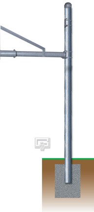 4 1/2 O.D. Front Mount Adjustable Straight Post
