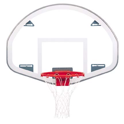 39 x 54 Fan-Shaped Glass Basketball Backboard
