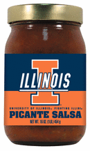 16 oz. Illinois Fighting Illini Picante Salsa - Set of 4 Jars
