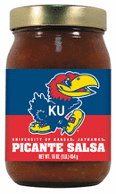 16 oz. Kansas Jayhawks Picante Salsa - Set of 4 Jars