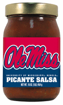 16 oz. Mississippi (Ole Miss) Rebels Picante Salsa - Set of 4 Jars