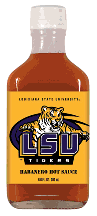 6.6 oz. Louisiana State (LSU) Tigers Habanero Hot Sauce - Set of 3 Flasks Picture