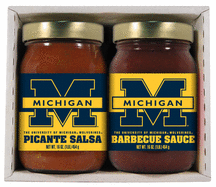 Michigan Wolverines NCAA Double Play Barbecue Sauce and Salsa Gift Pack Picture
