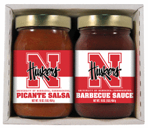 Nebraska Cornhuskers NCAA Double Play Barbecue Sauce and Salsa Gift Pack Picture
