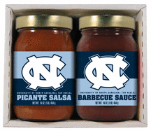 North Carolina Tarheels NCAA Double Play Barbecue Sauce and Salsa Gift Pack Picture