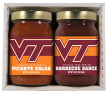 Virginia Tech Hokies NCAA Double Play Barbecue Sauce and Salsa Gift Pack