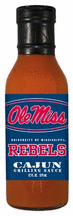 12 oz. Mississippi (Ole Miss) Rebels Cajun Grilling Sauce - Set of 3 Jars