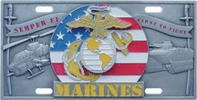 U.S. Marines Official License Plate Cover