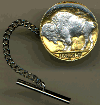 Buffalo Nickel ‘Sacred White Buffalo’ (1913-1938) Two Tone U.S. Coin Tie Tack Picture
