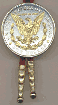 Reverse Morgan Silver Dollar Two Tone US Coin Bolo Tie