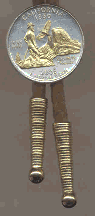 California Two Tone Statehood Quarter Bolo Tie