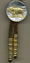 North Dakota Two Tone Statehood Quarter Bolo Tie