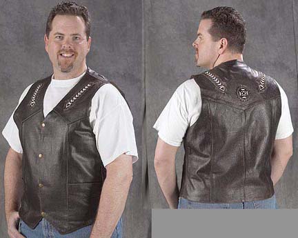 Men's Retro Brown Premium Buffalo Vest
