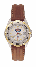 Auburn Tigers Tiger Eyes All Star Watch with Leather Band - Women's