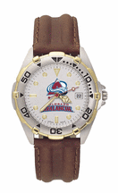 Colorado Avalanche NHL All Star Watch with Leather Band - Mens from LogoArt
