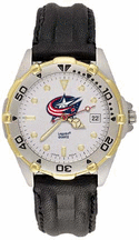 Columbus Blue Jackets NHL All Star Watch with Leather Band - Men's from LogoArt