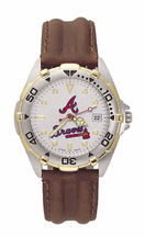 Atlanta Braves MLB All Star Watch with Leather Band - Men's from LogoArt