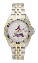 Atlanta Braves MLB All Star<SMALL><SUP>TM</SUP></SMALL> Watch with Stainless Steel Band - Men's