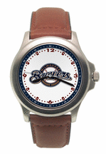 Milwaukee Brewers MLB Rookie<SMALL><SUP>TM</SUP></SMALL> Watch with Leather Band - Men's