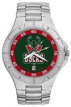 Milwaukee Bucks NBA Men's Pro II Watch with Stainless Steel Bracelet