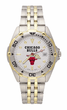 Chicago Bulls NBA Men's All Star Watch with Stainless Steel Bracelet