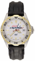 Washington Capitals NHL All Star Watch with Leather Band - Men's from LogoArt