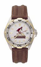 Phoenix Coyotes NHL All Star Watch with Leather Band - Mens from LogoArt