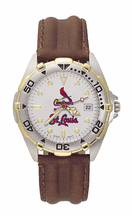 St. Louis Cardinals MLB All Star Watch with Leather Band - Men's from LogoArt