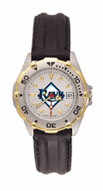 Tampa Bay Devil Rays MLB All Star<SMALL><SUP>TM</SUP></SMALL> Watch with Leather Band - Women's