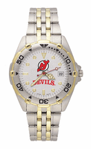 New Jersey Devils NHL All Star Watch with Stainless Steel Band - Men's from LogoArt