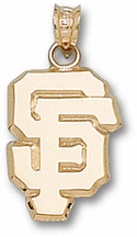 San Francisco Giants 'SF' 5/8' Pendant - 14KT Gold Jewelry
