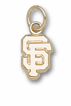 San Francisco Giants SF 3/8 Charm - 14KT Gold Jewelry