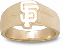 San Francisco Giants SF 3/8 Ladies' Ring Size 6 3/4 - 14KT Gold Jewelry
