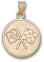 Chevy Corvette C2 Round Logo 58 Pendant 14KT Gold Jewelry