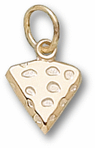 Green Bay Packers Cheese Wedge 3/8 Charm - 14KT Gold Jewelry