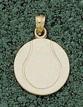 Tennis Ball 5/8 Pendant - 14KT Gold Jewelry