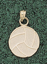 "Volleyball Side View" 5/8" Pendant - 14KT Gold Jewelry