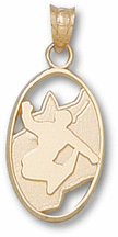"Snowboarder Silhouette" Pendant - 14KT Gold Jewelry