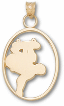 Skateboarder Silhouette Pendant 14KT Gold Jewelry
