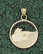 "Rifleman Silhouette" Pendant - 14KT Gold Jewelry