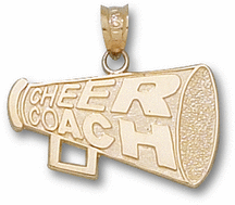 Mens Stainless Steel Watches - Cheer Coach Megaphone Pendant - Sterling Silver Jewelry