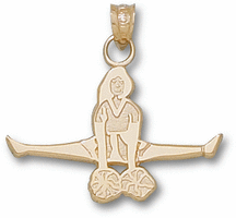 Pike Jump Cheerleader Pendant - 14KT Gold Jewelry