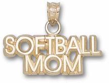 Softball Mom Pendant - 14KT Gold Jewelry
