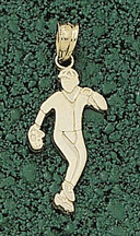 "Running Baseball Player" Pendant - 14KT Gold Jewelry