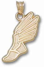 "Track Winged Foot" Pendant - 14KT Gold Jewelry