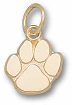 Polished Paw 3/8 Charm - 14KT Gold Jewelry
