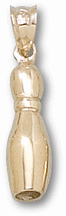 "Bowling Pin" Pendant - 14KT Gold Jewelry