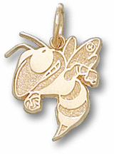 Georgia Tech Yellow Jackets Buzz 3/8 Charm - 14KT Gold Jewelry