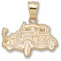 Georgia Tech Yellow Jackets Ramblin Wreck Car 58 Pendant 14KT Gold Jewelry