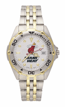 Miami Heat NBA Men's All Star Watch with Stainless Steel Bracelet